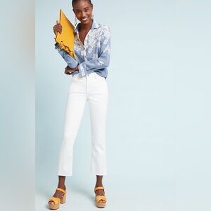 Anthropologie Pilcro & the letterpress white jeans 27